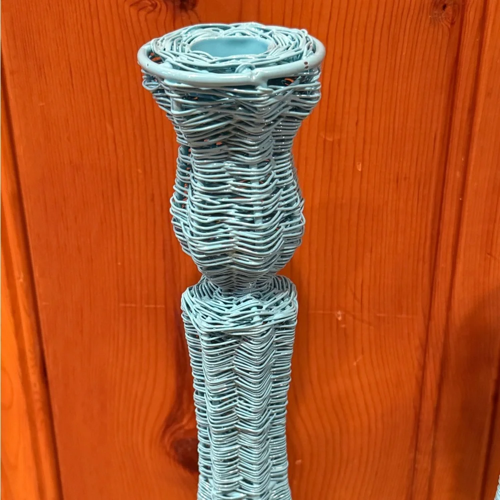 Two Crate & Barrel Candlestick Holders